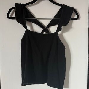Madewell Black Textured Tank Top
